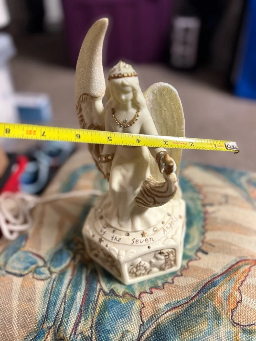 Ivory and Gold Angel Night Light Home Accents new